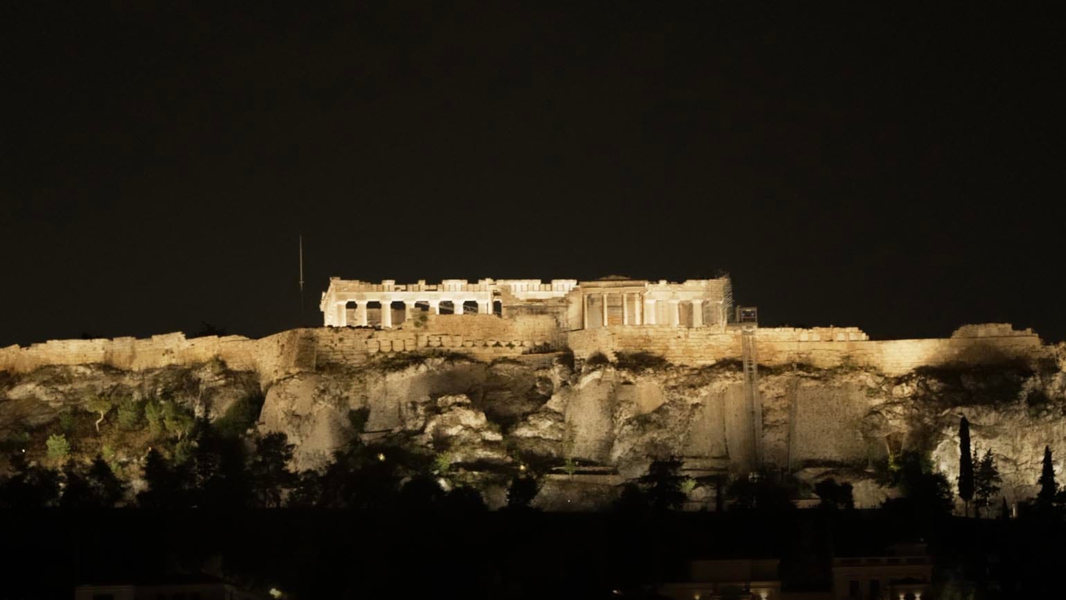 Η Ακρόπολη φωτισμένη τη νύχτα, εταιρικό event στην Αθήνα